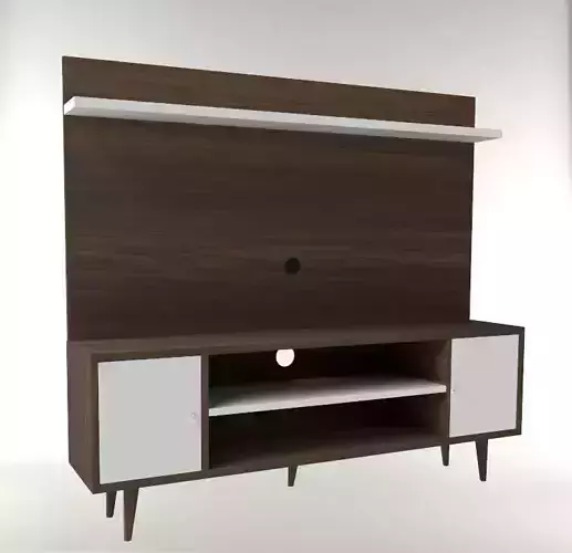 3D Model cupboard tv stand with shelves and drawers