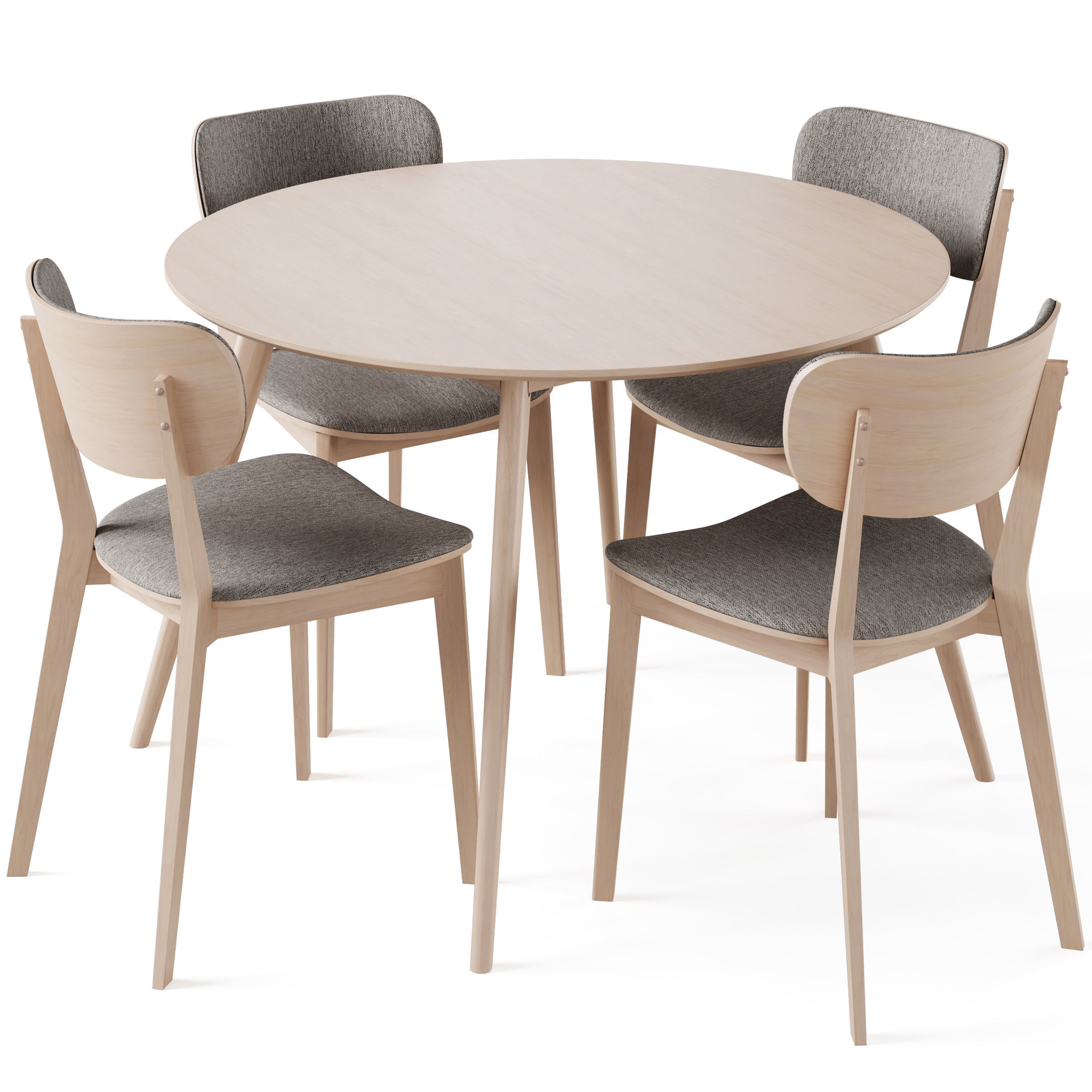 Dining Set 3 by Rowico Home 3D model_1