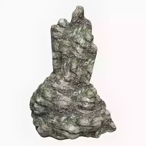 Low Poly Rock Cliff 06