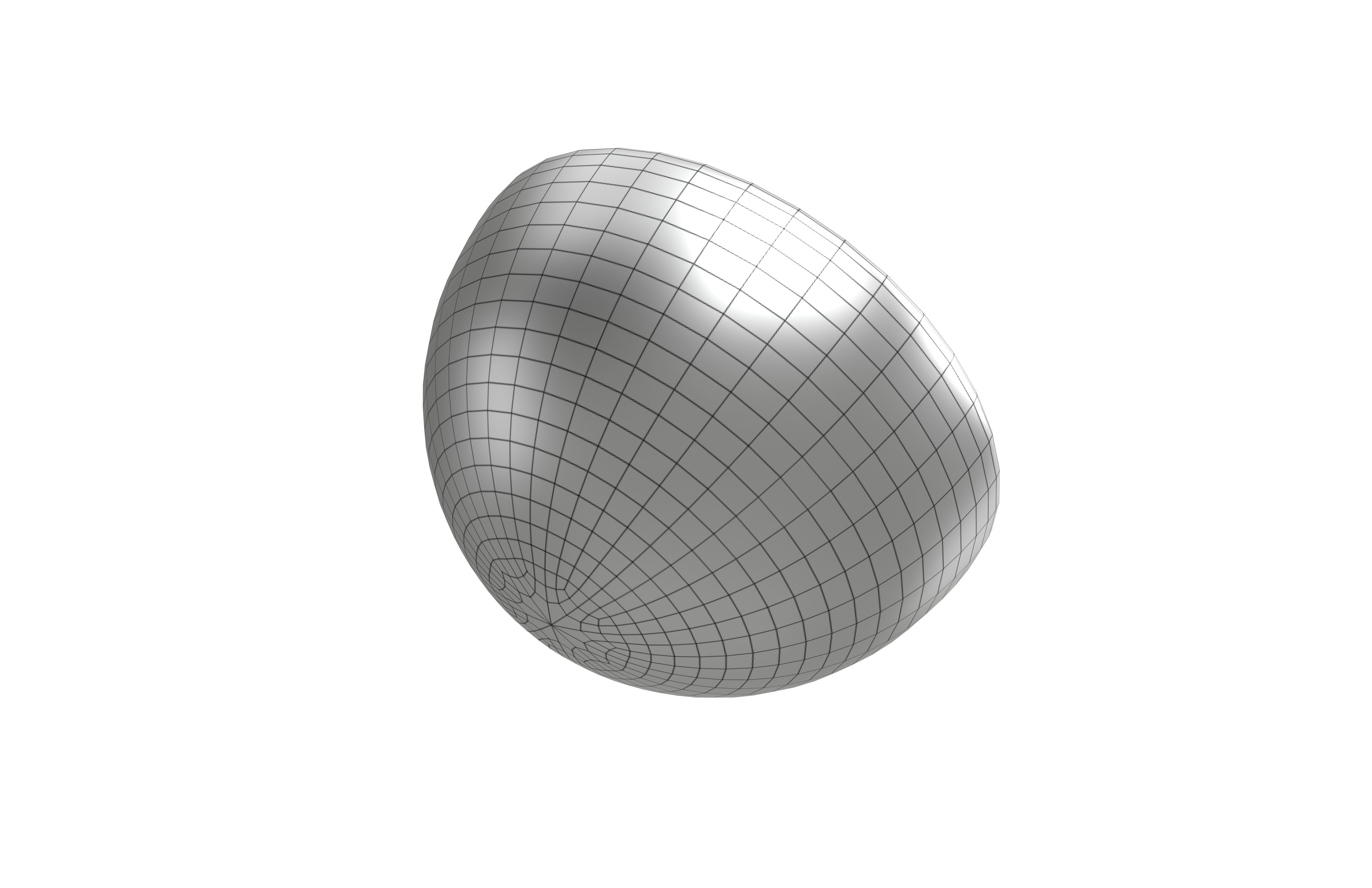 Half Sphere Geometric Shape v1 005 Low-poly 3D model_3