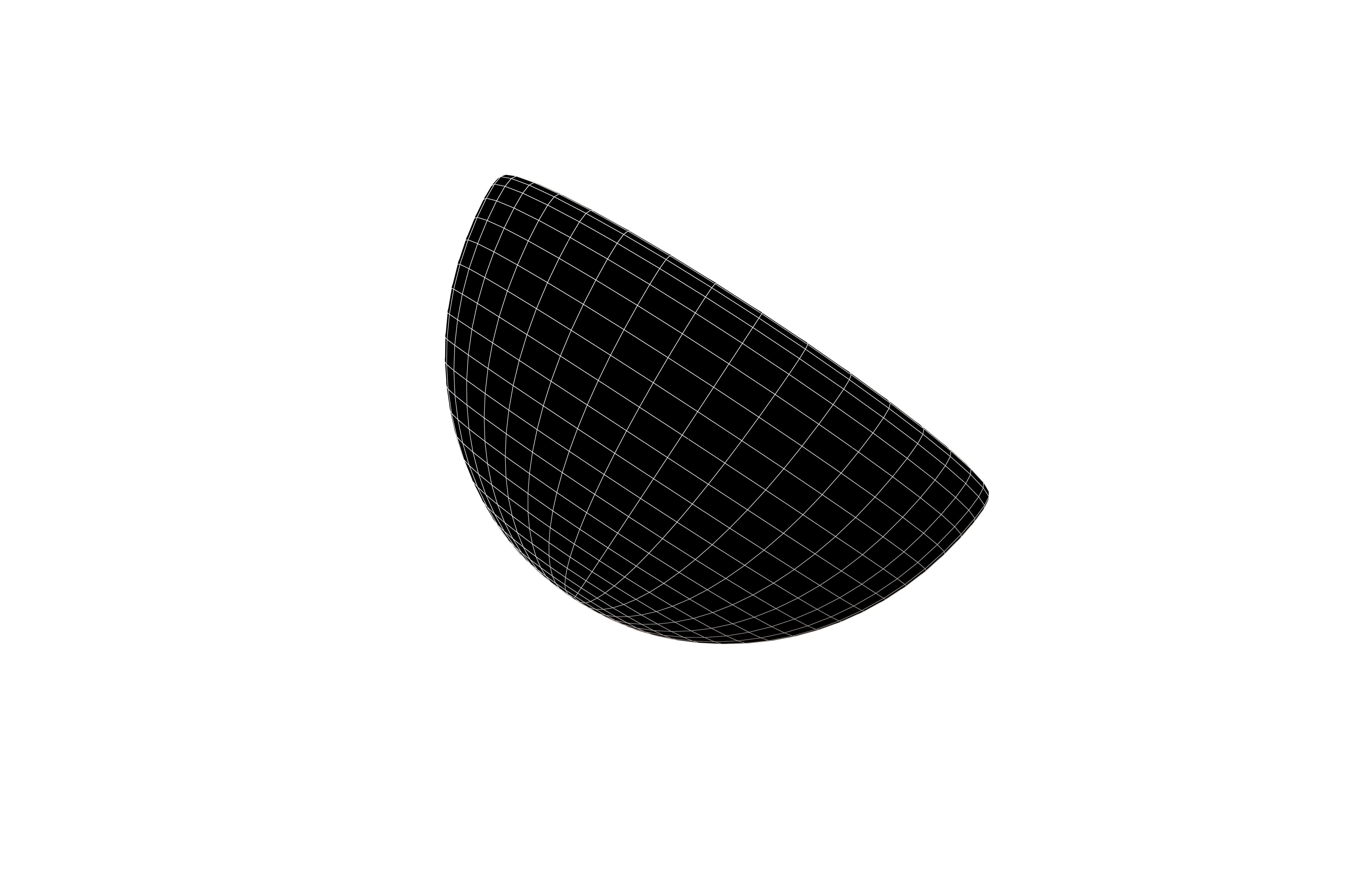 Half Sphere Geometric Shape v1 005 Low-poly 3D model_5