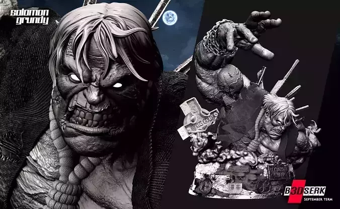 B3DSERK September term 2022 Grundy Bust ready for printing