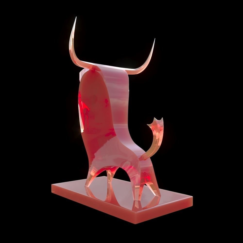 Statue Bull Sculpture 3D print model_4