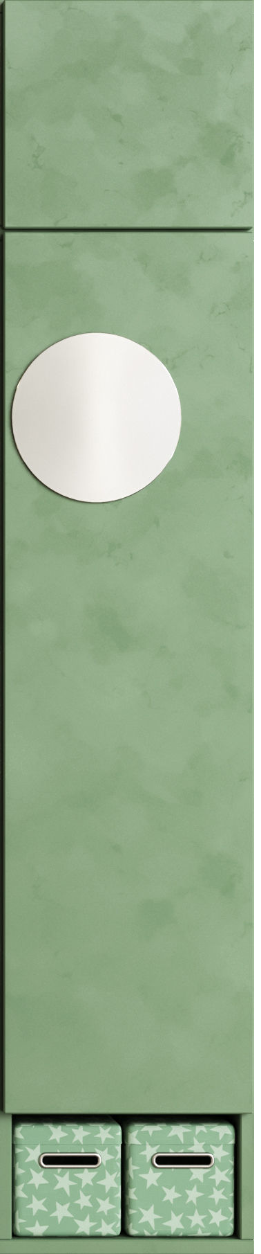 Childrens wardrobe with built-in crib 3D model_4