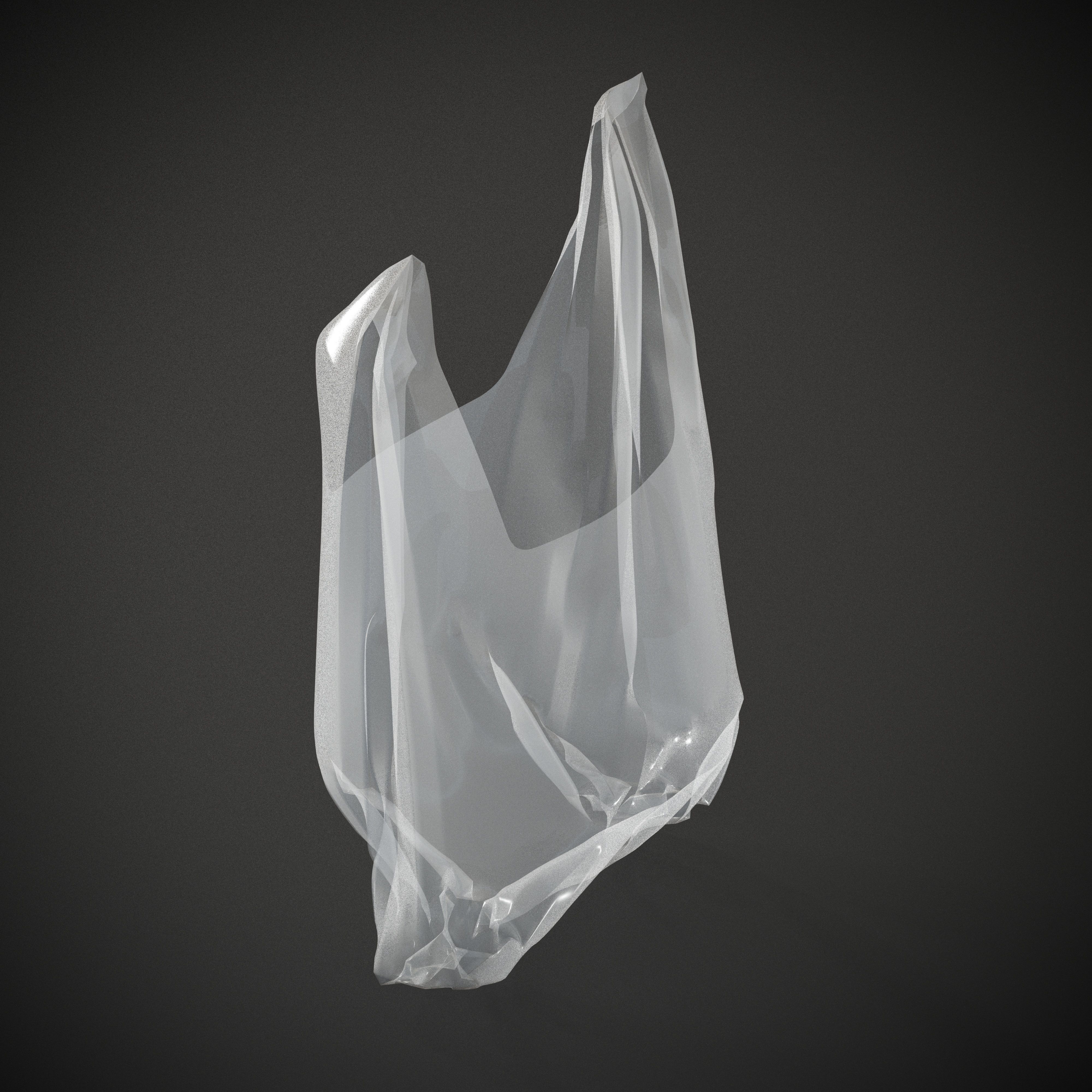 Plastic Bags Low-poly 3D model_6