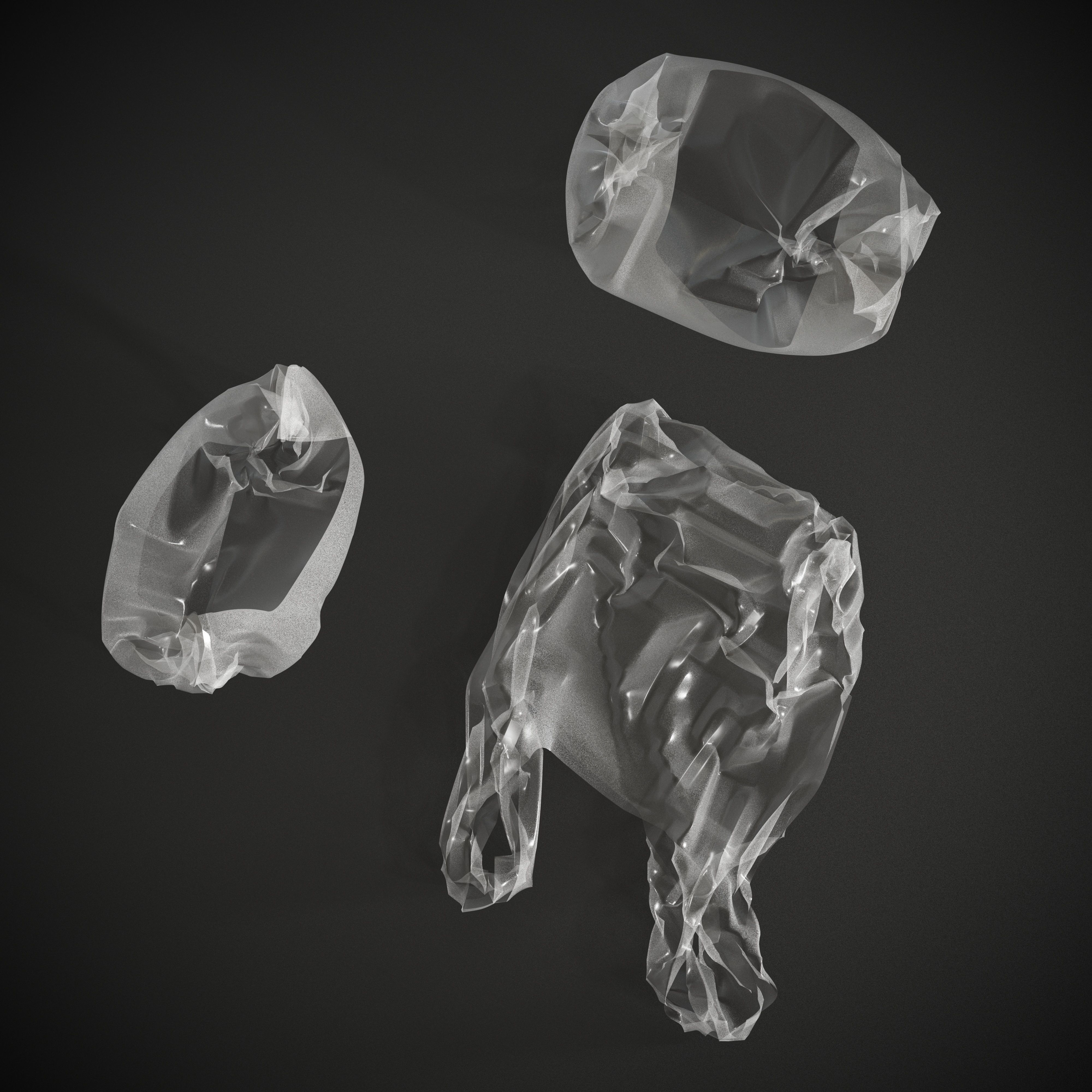 Plastic Bags Low-poly 3D model_10
