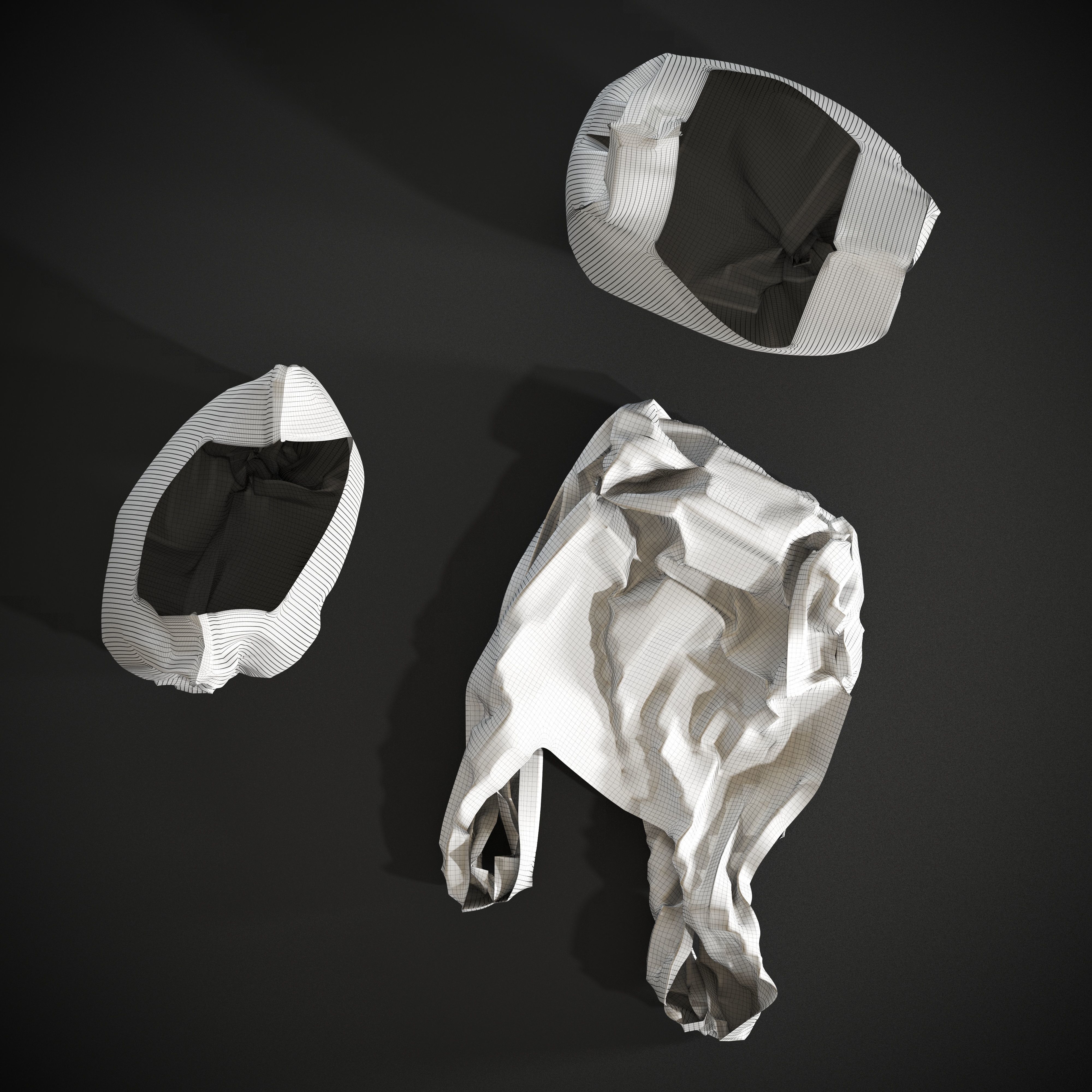 Plastic Bags Low-poly 3D model_11