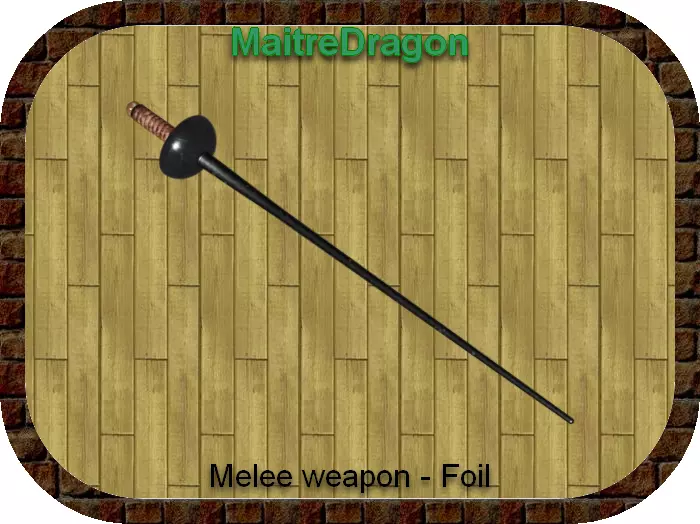 Melee weapon - Foil Free low-poly 3D model
