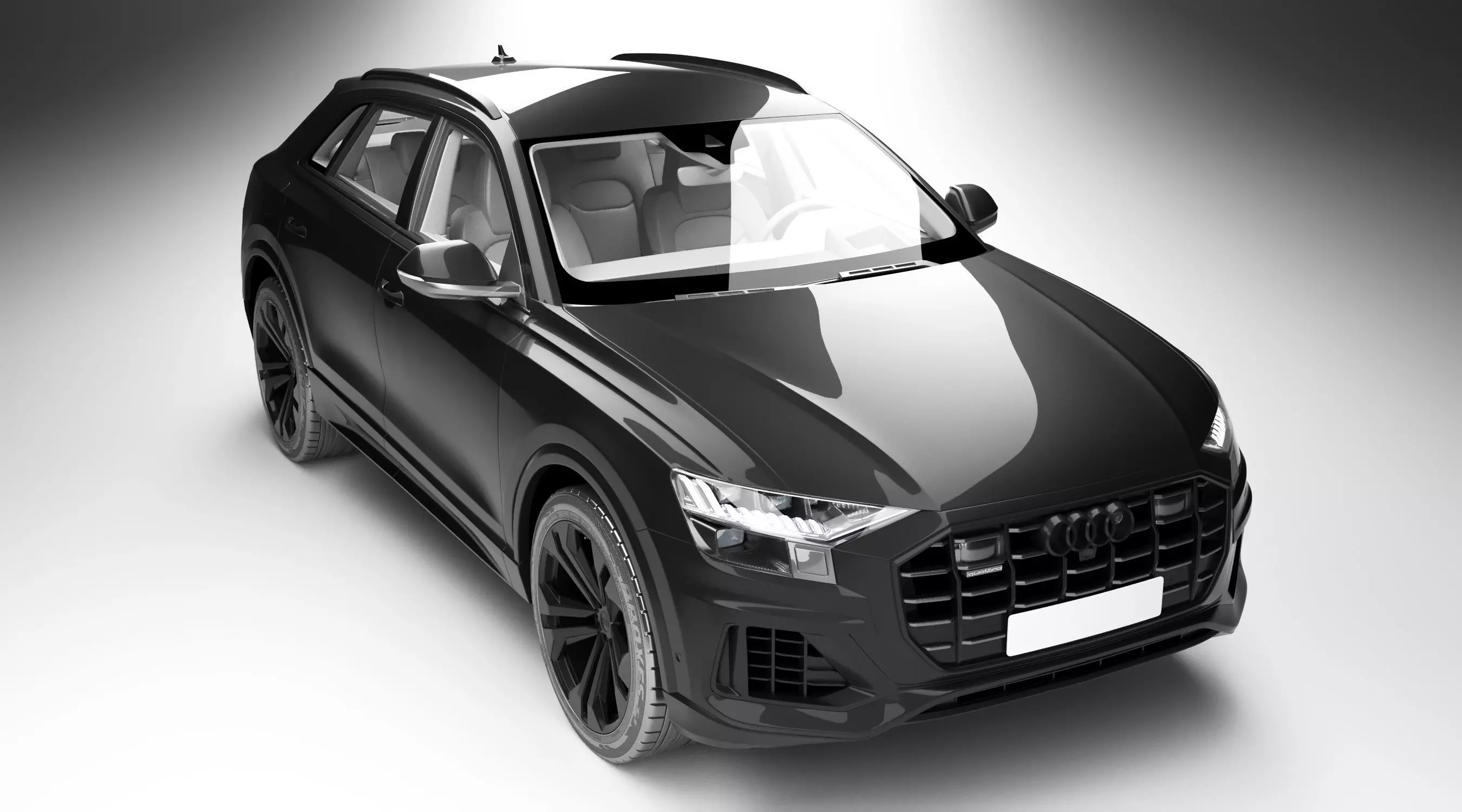 Audi Q8 2020 Black Edition 3D Model 3D model