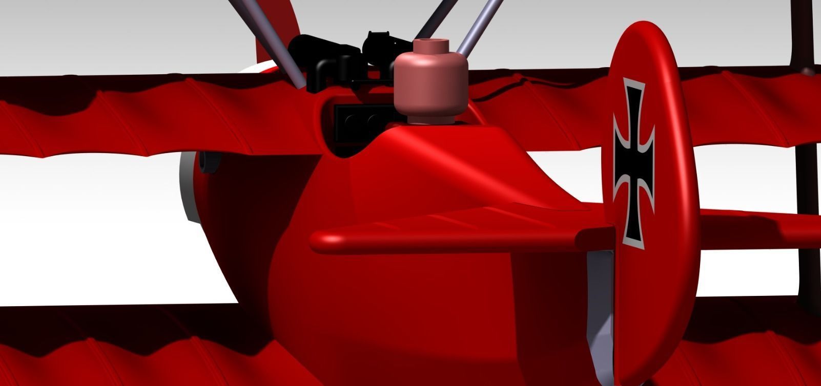 Fokker DR1 for LEGO 3D print model_6