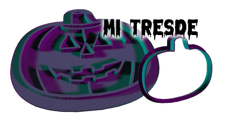 Halloween set 2 cookie cutters 3D model_4