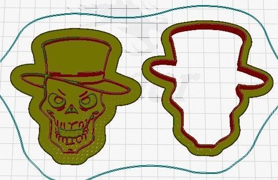 Halloween set 2 cookie cutters 3D model_3