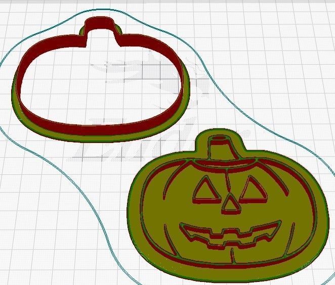 Halloween set 2 cookie cutters 3D model_2