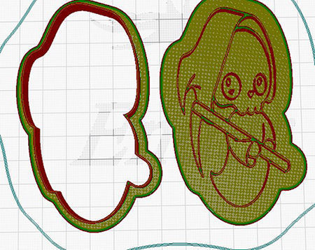 Halloween set 2 cookie cutters 3D model_17