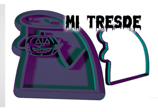 Halloween set 2 cookie cutters 3D model_10