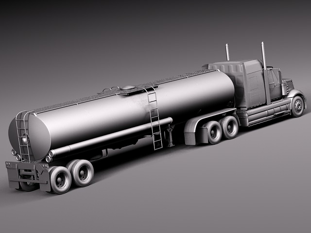 International Lonestar 2014 Tanker Truck 3D model_19