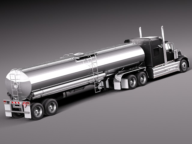 International Lonestar 2014 Tanker Truck 3D model_5
