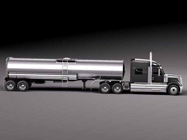 International Lonestar 2014 Tanker Truck 3D model_7