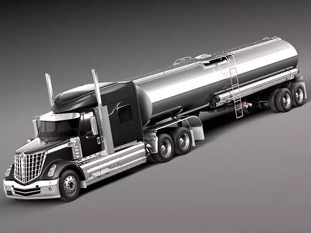 International Lonestar 2014 Tanker Truck 3D model_0