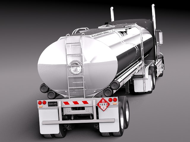International Lonestar 2014 Tanker Truck 3D model_4