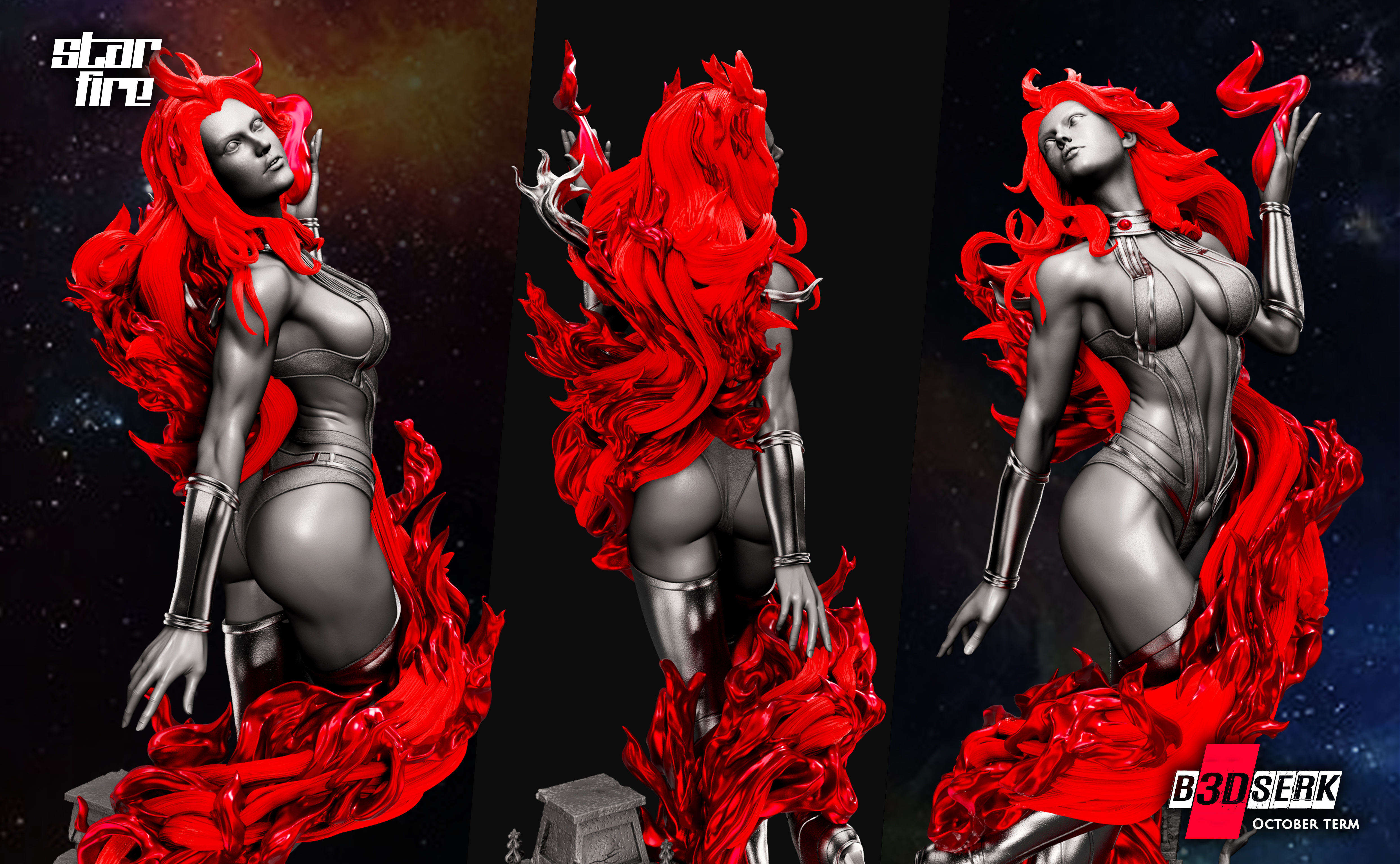 B3DSERK October term 2022 Starfire Sculpture ready for printing 3D print model_21