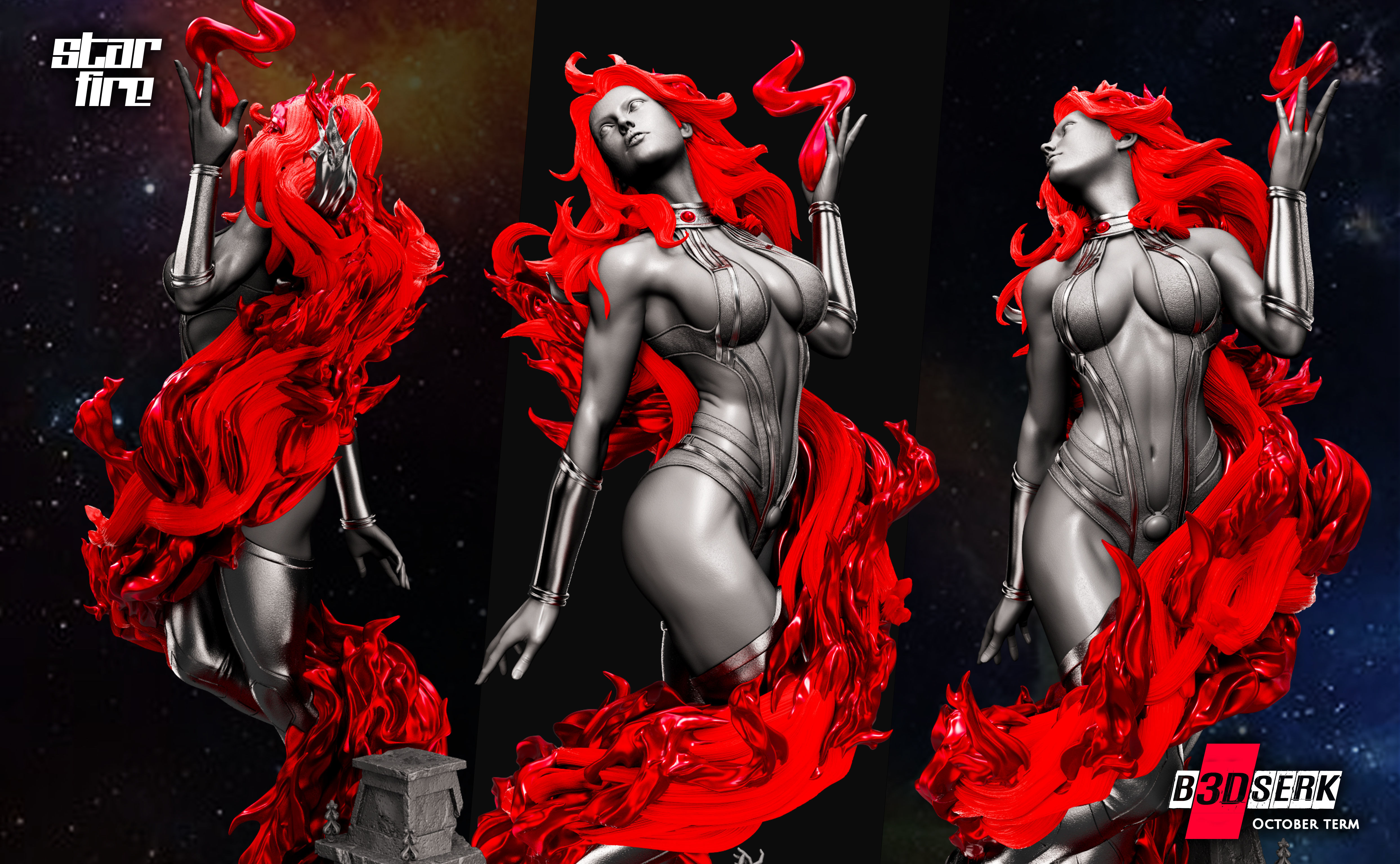 B3DSERK October term 2022 Starfire Sculpture ready for printing 3D print model_20