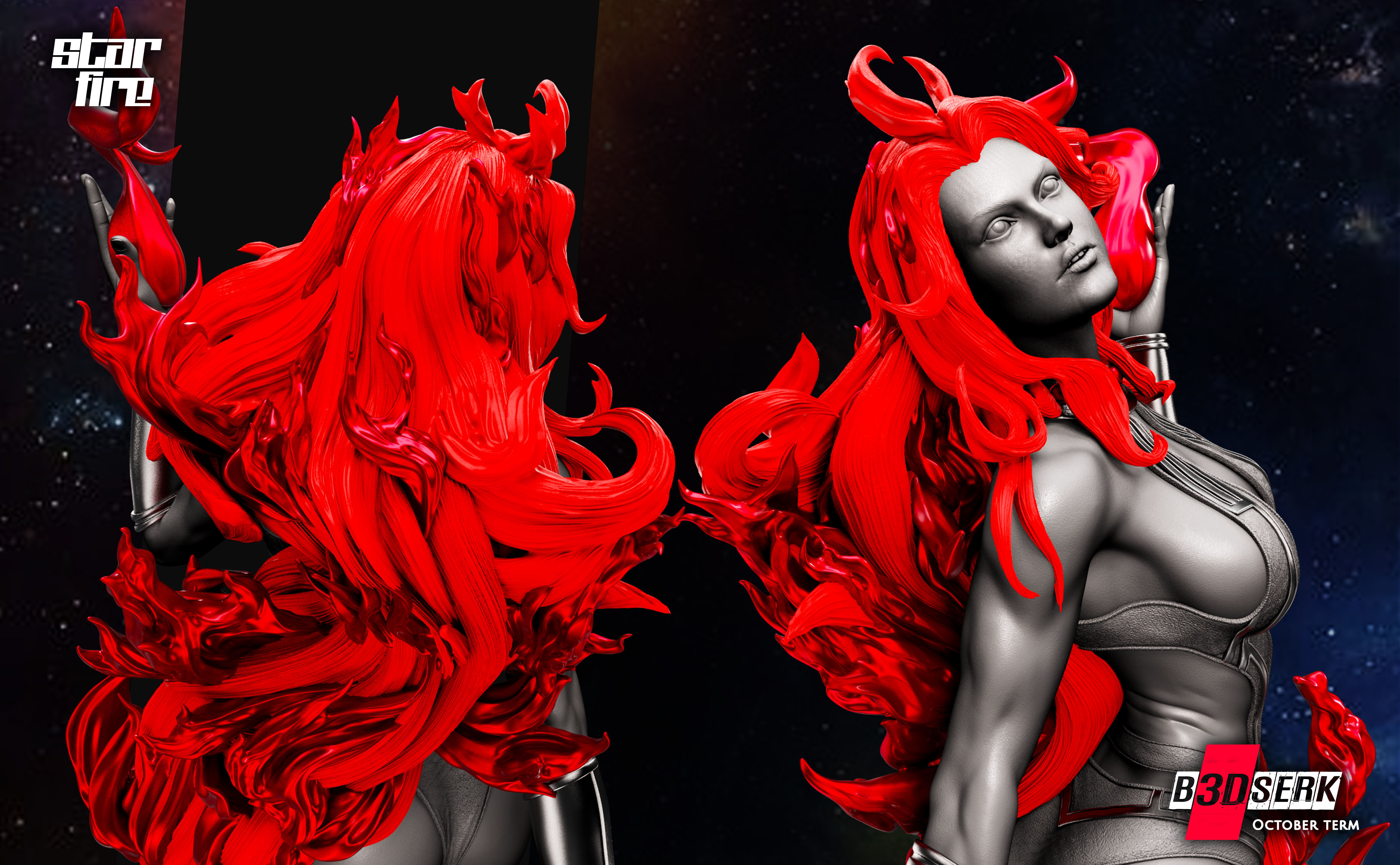 B3DSERK October term 2022 Starfire Sculpture ready for printing 3D print model_25