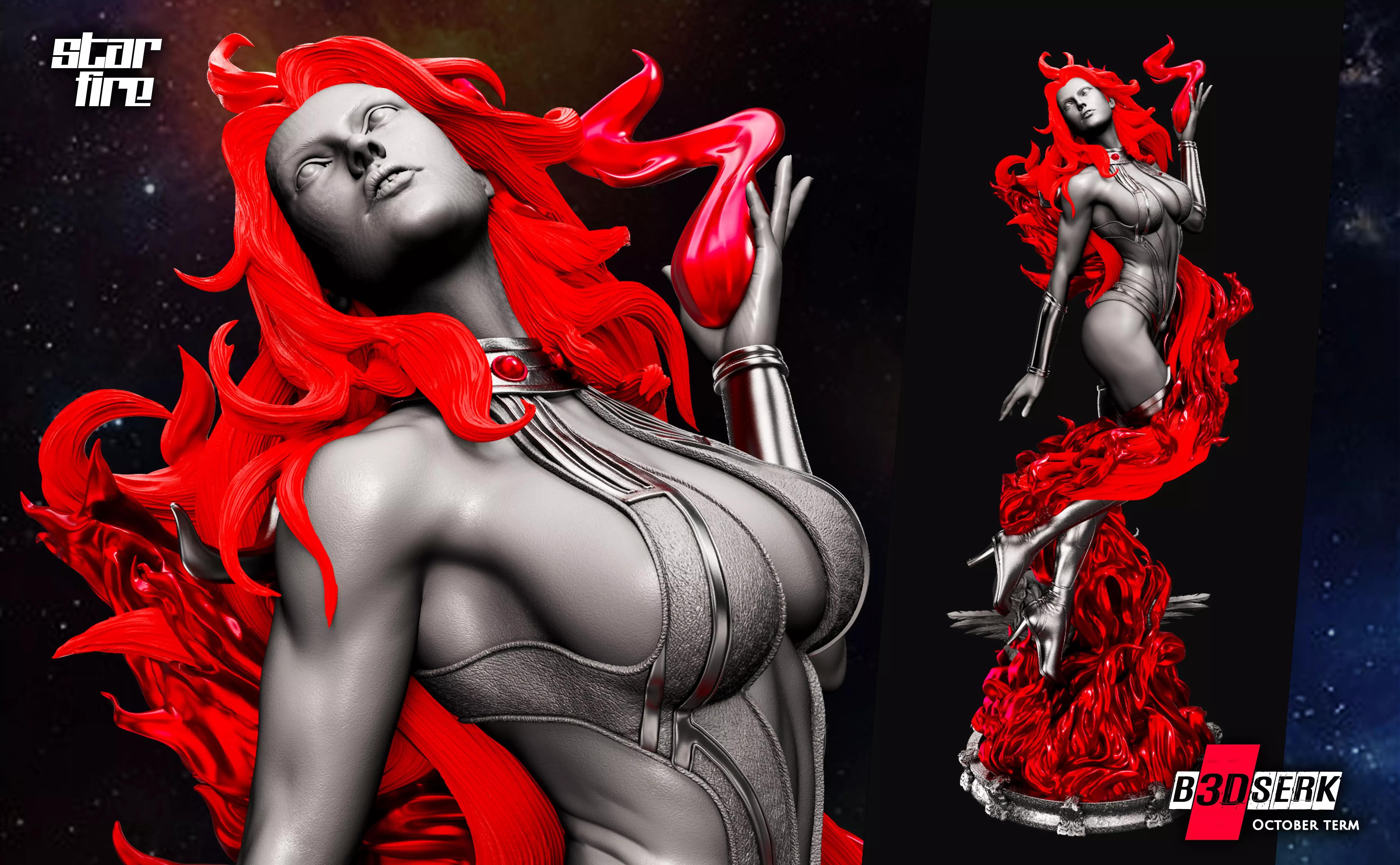 B3DSERK October term 2022 Starfire Sculpture ready for printing 3D print model_0