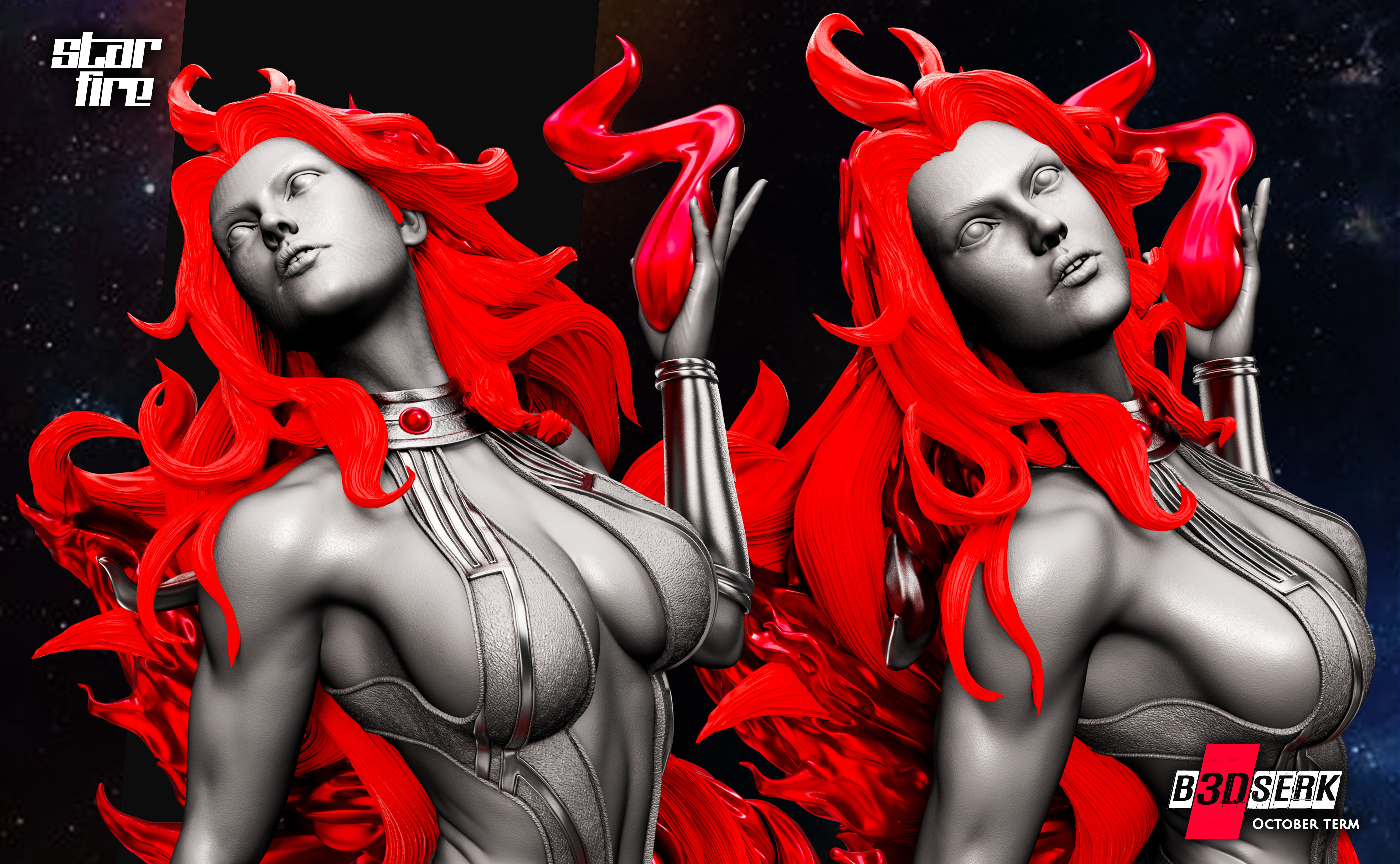 B3DSERK October term 2022 Starfire Sculpture ready for printing 3D print model_23