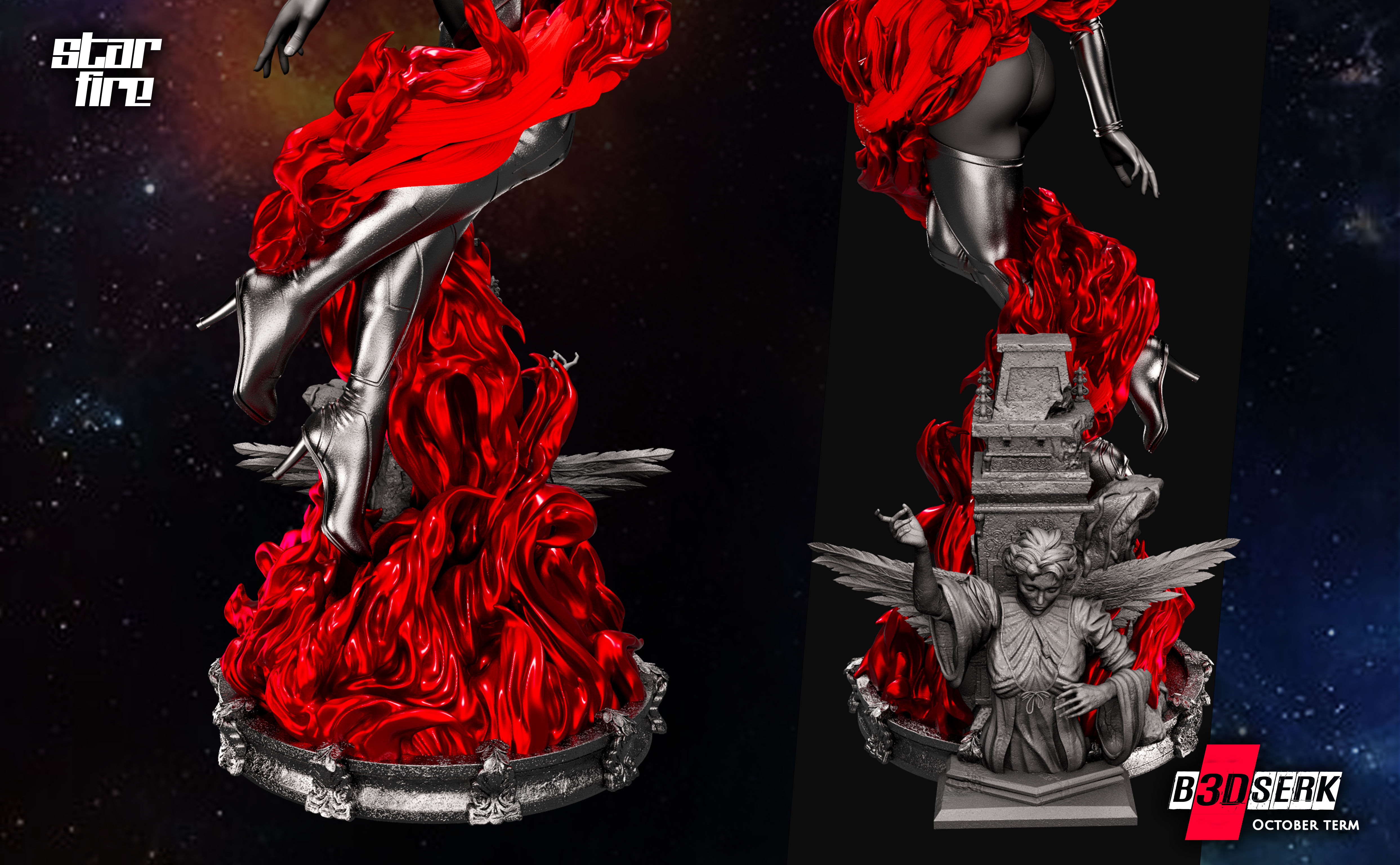 B3DSERK October term 2022 Starfire Sculpture ready for printing 3D print model_22