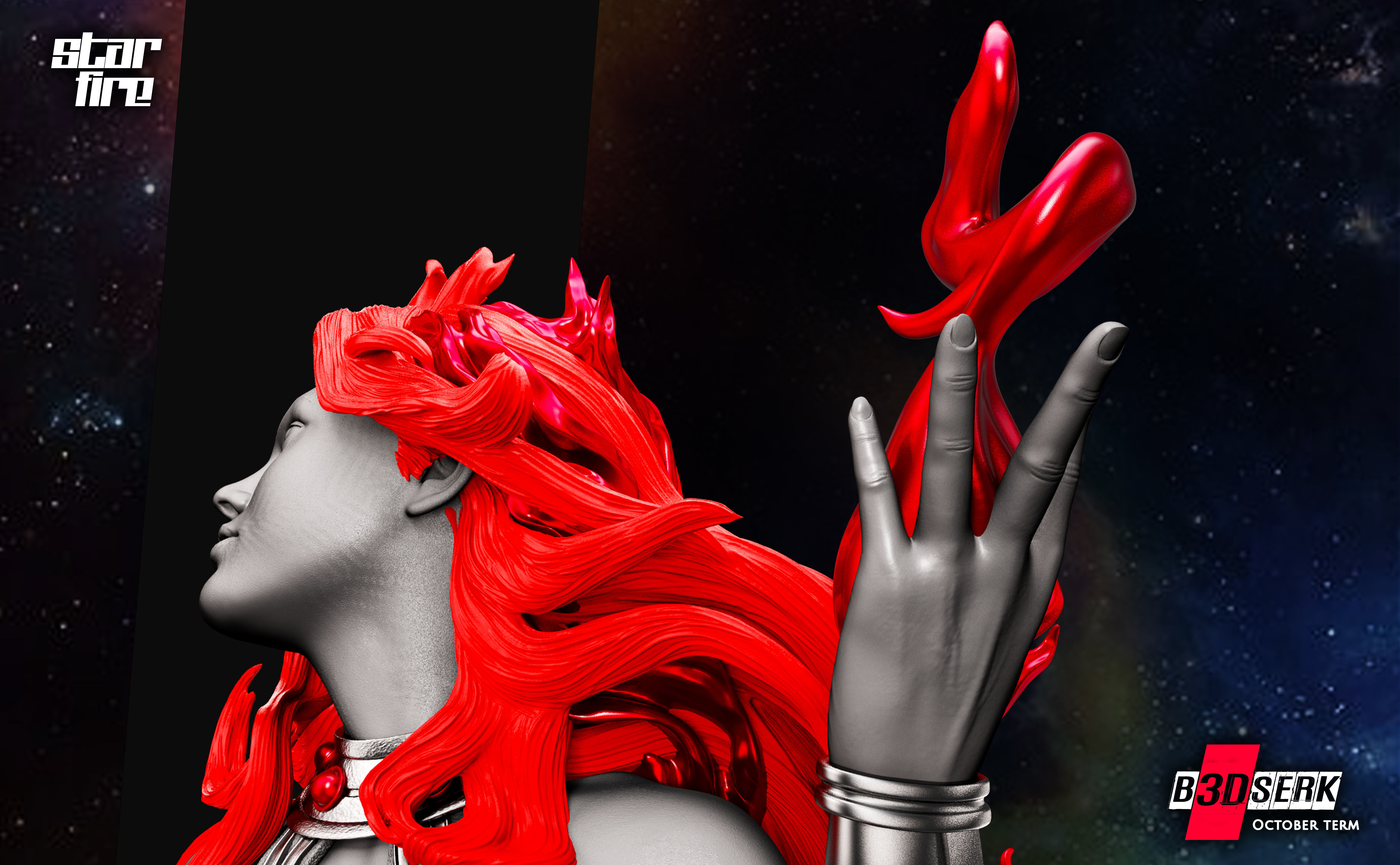 B3DSERK October term 2022 Starfire Sculpture ready for printing 3D print model_2