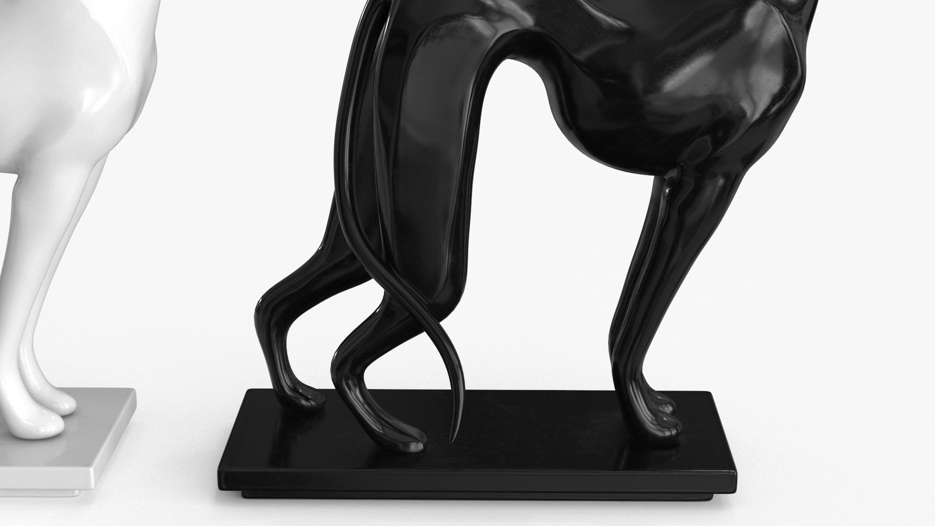 Dog Statuette Low-poly 3D model_10