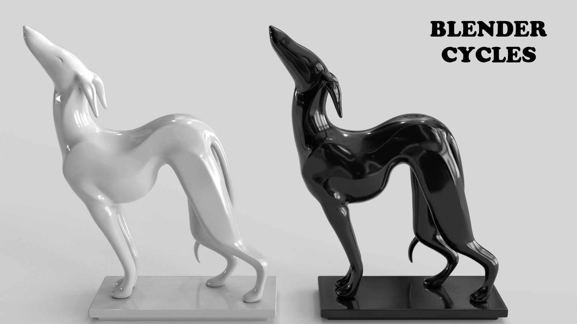 Dog Statuette Low-poly 3D model_13