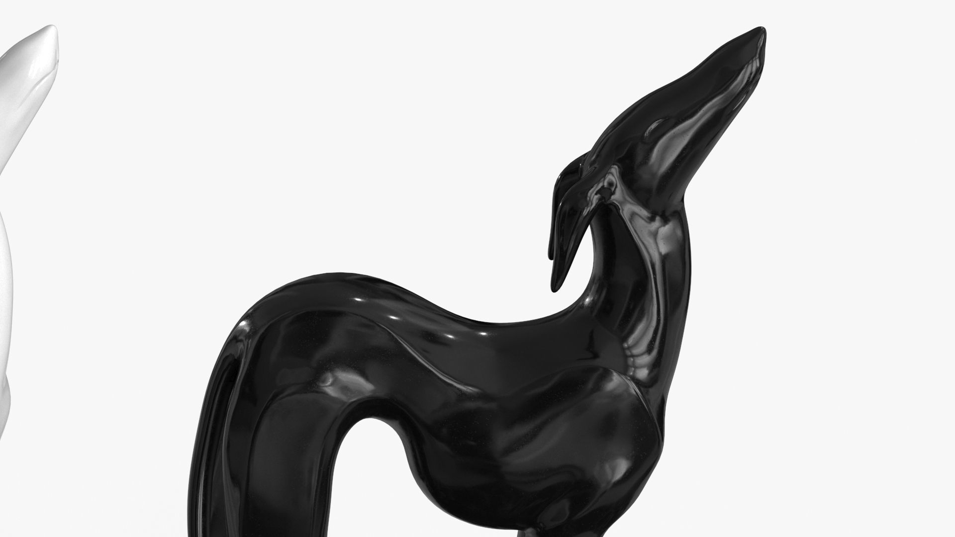 Dog Statuette Low-poly 3D model_11