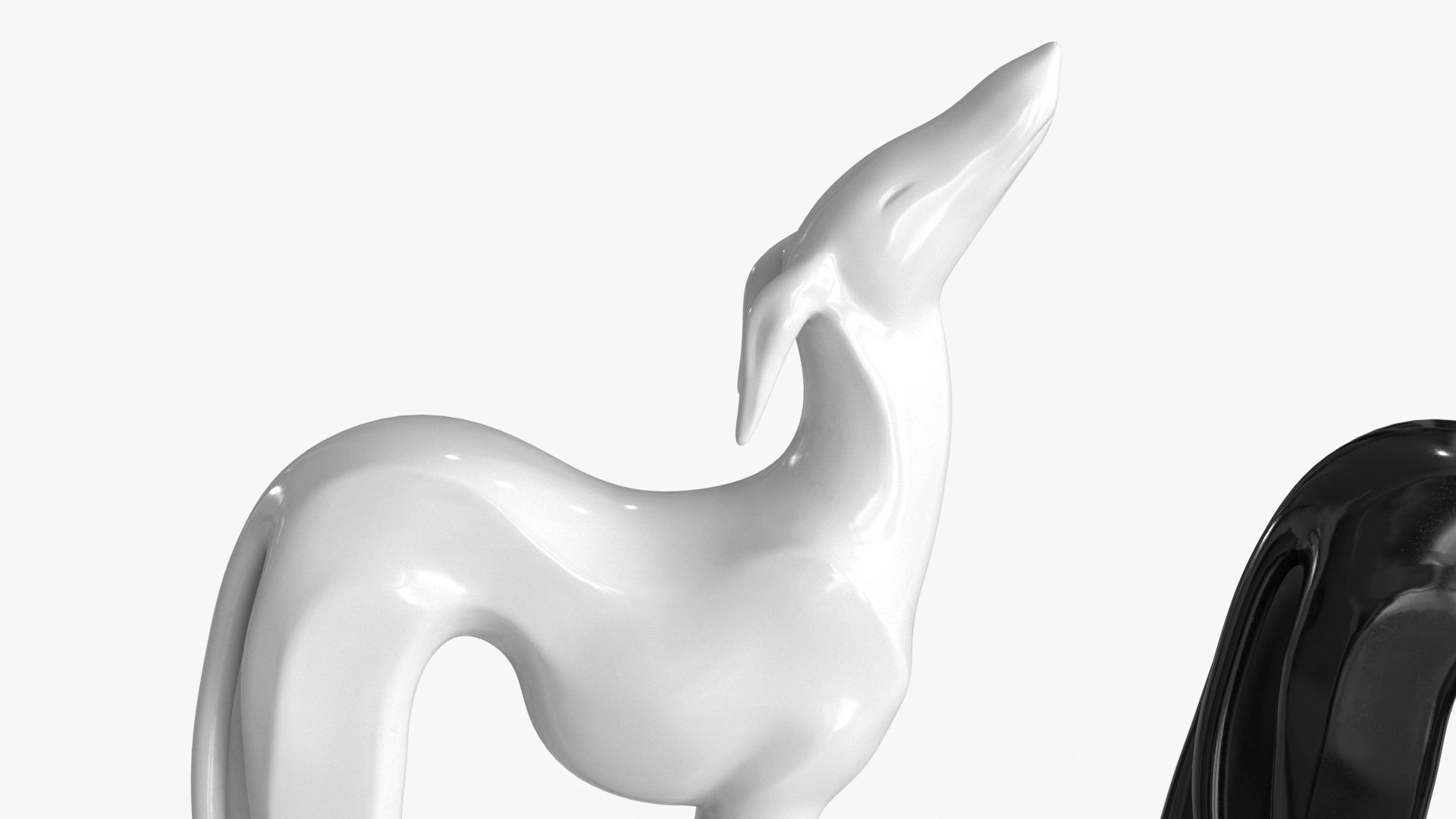 Dog Statuette Low-poly 3D model_8