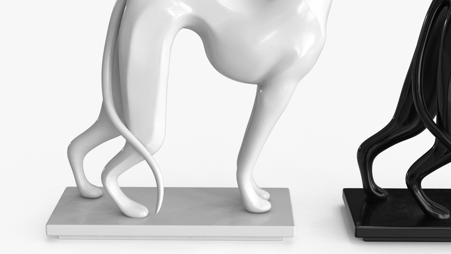 Dog Statuette Low-poly 3D model_9