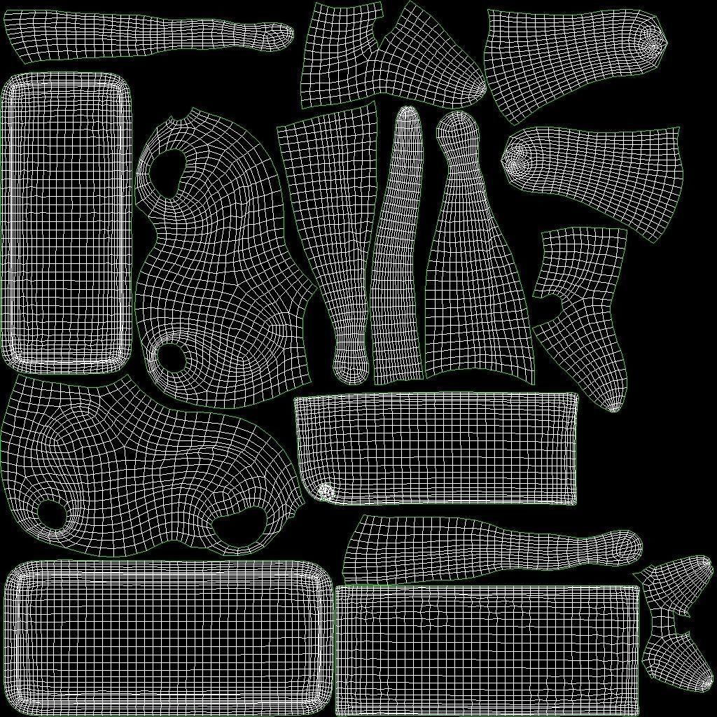 Dog Statuette Low-poly 3D model_15