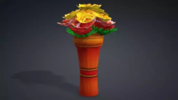 FLOWER POT Low-poly 3D model