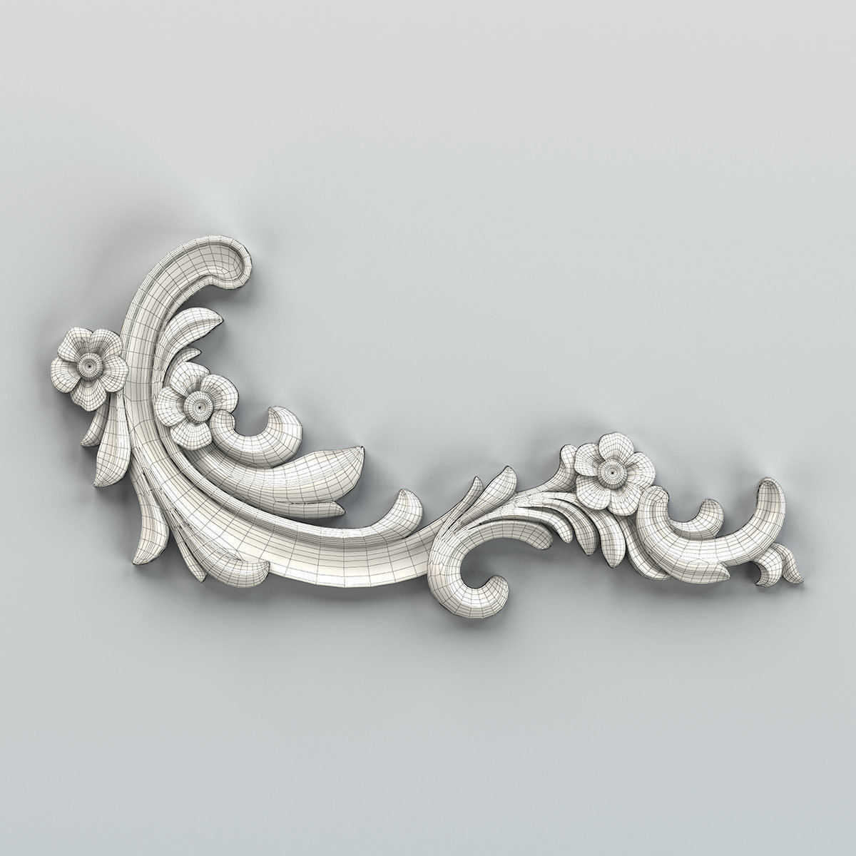 Corner decor 025 3D model_5