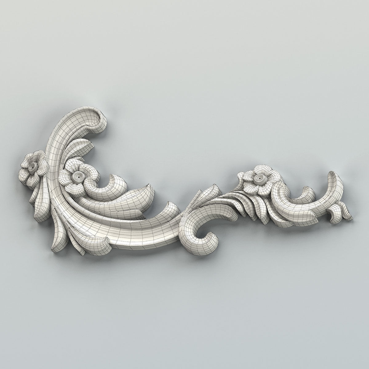 Corner decor 025 3D model_7