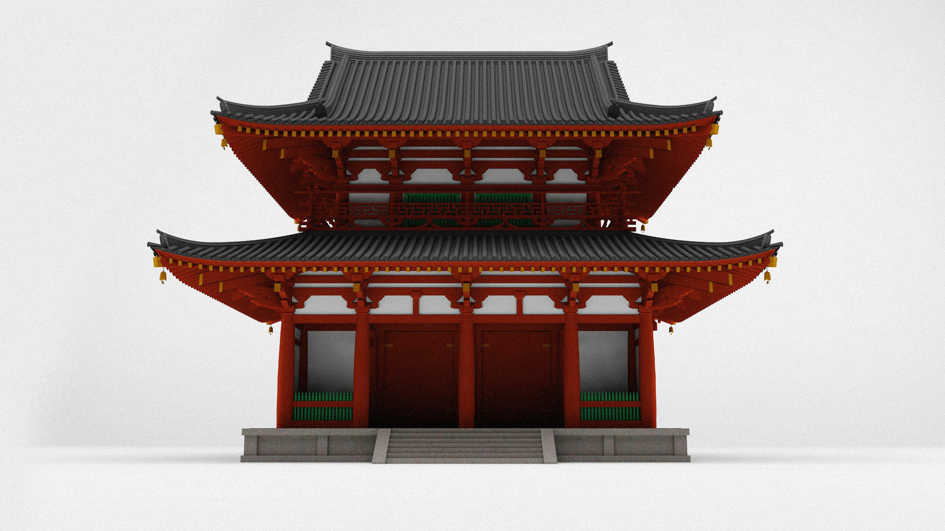 Asian Pagoda 3D model_2