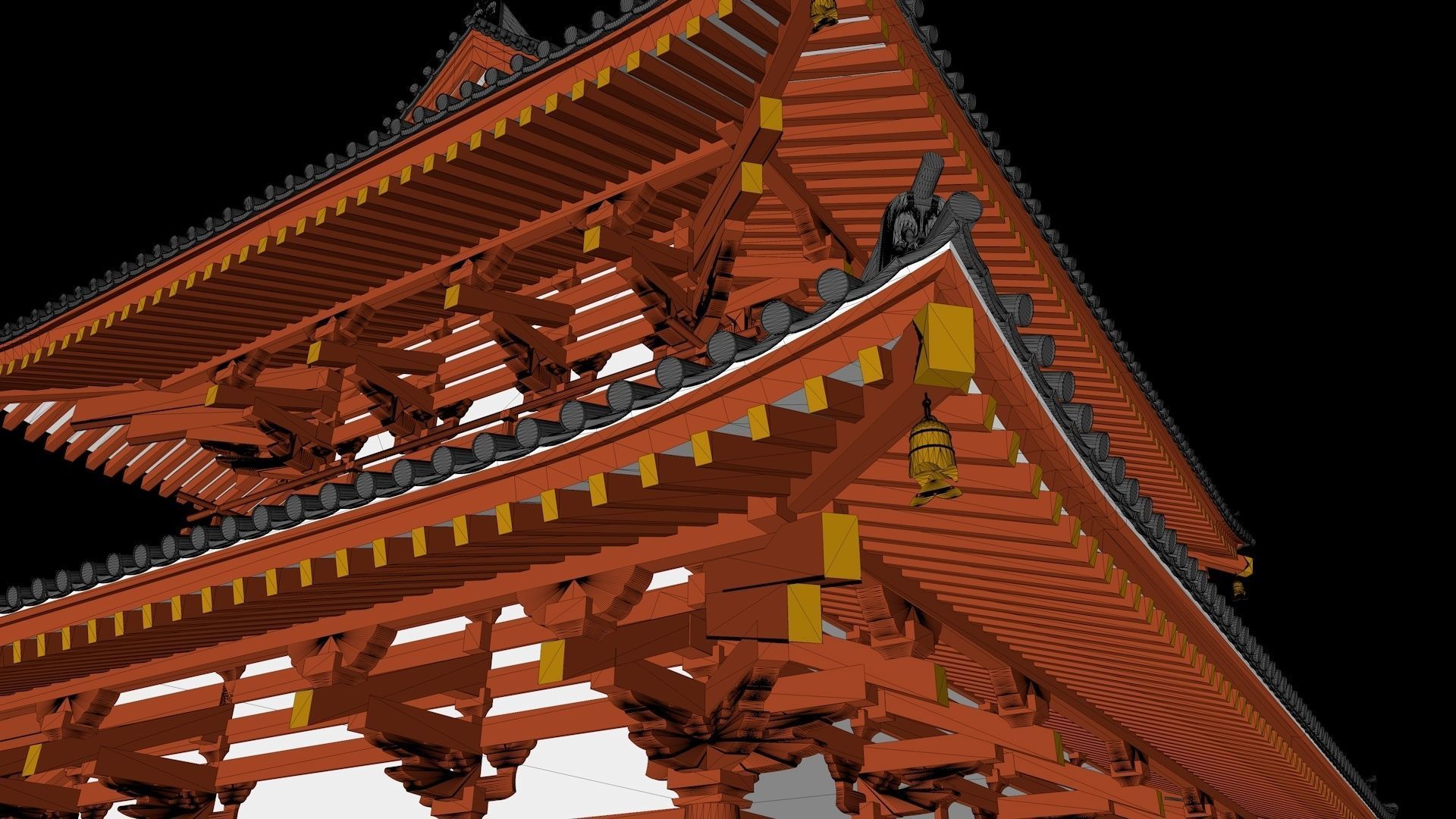 Asian Pagoda 3D model_7