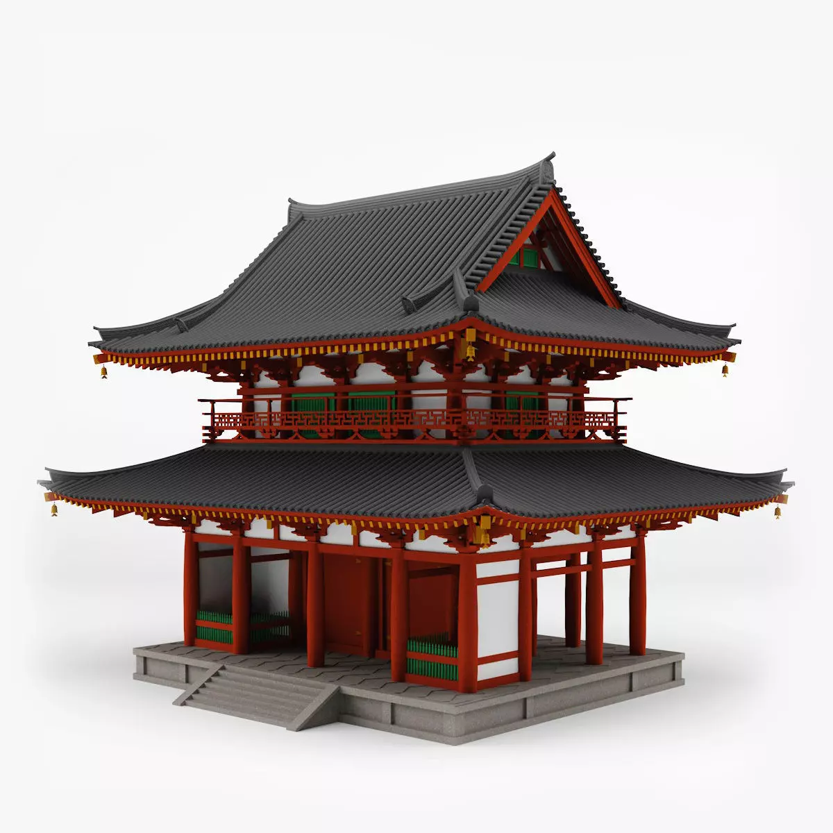 Asian Pagoda 3D model_0