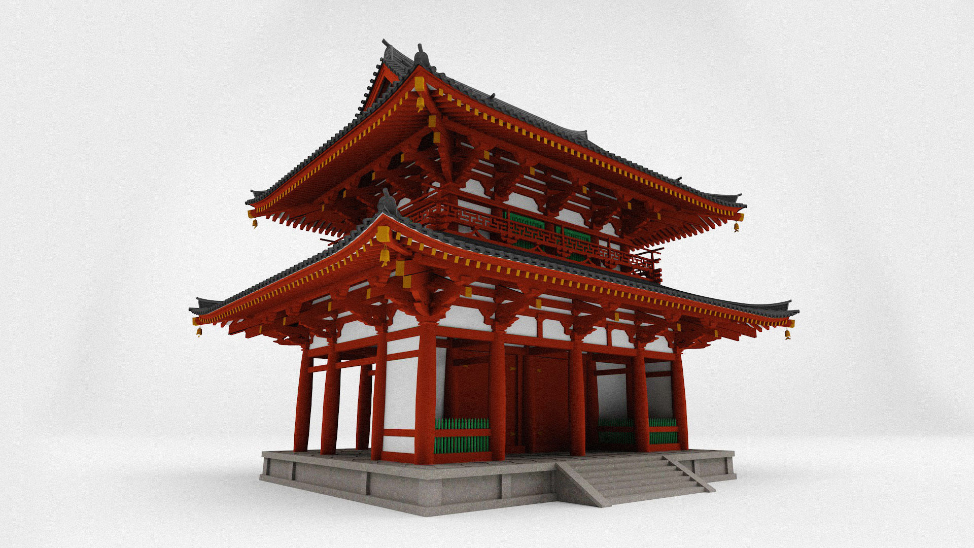 Asian Pagoda 3D model_1