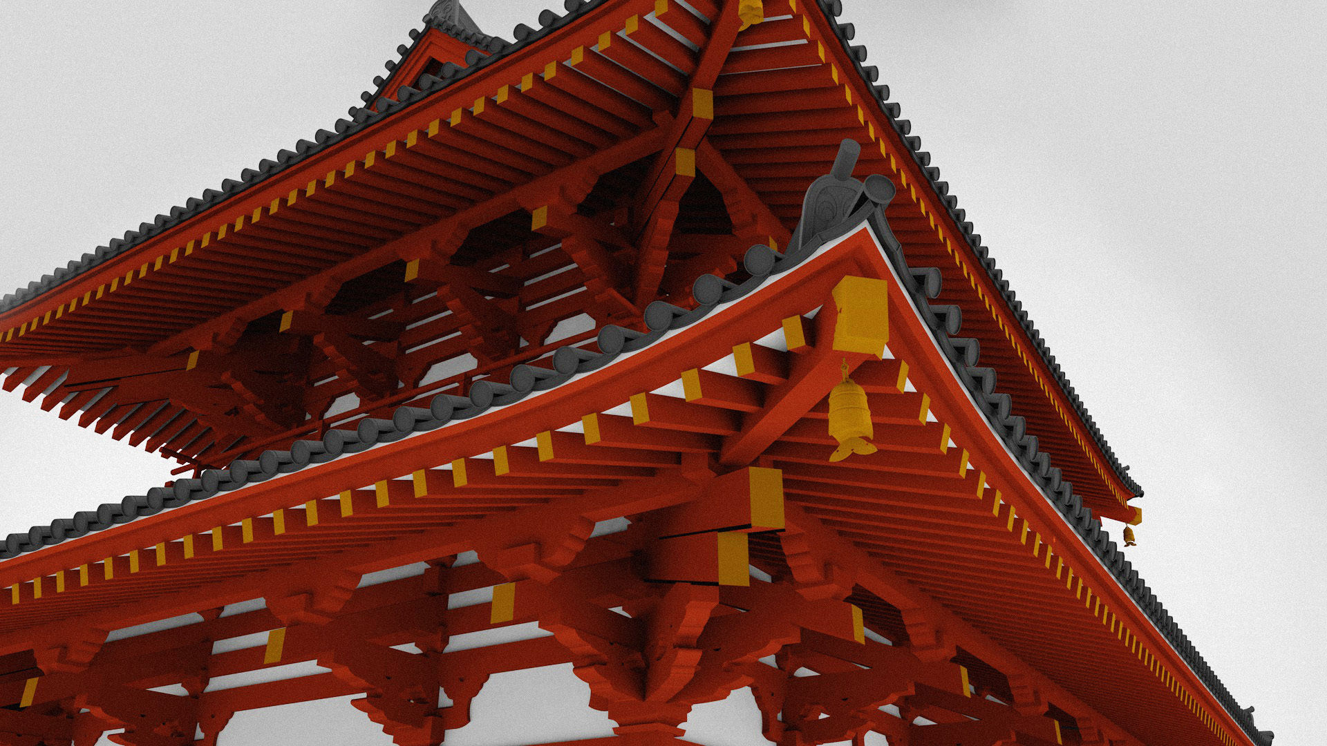 Asian Pagoda 3D model_4