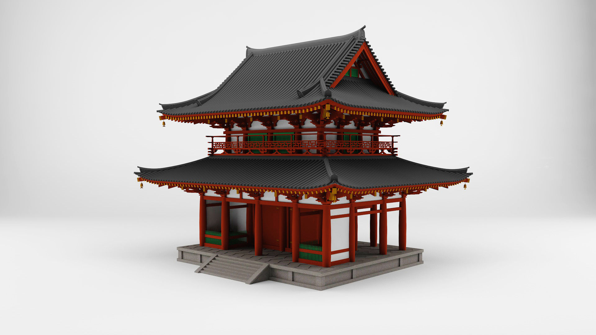 Asian Pagoda 3D model_5