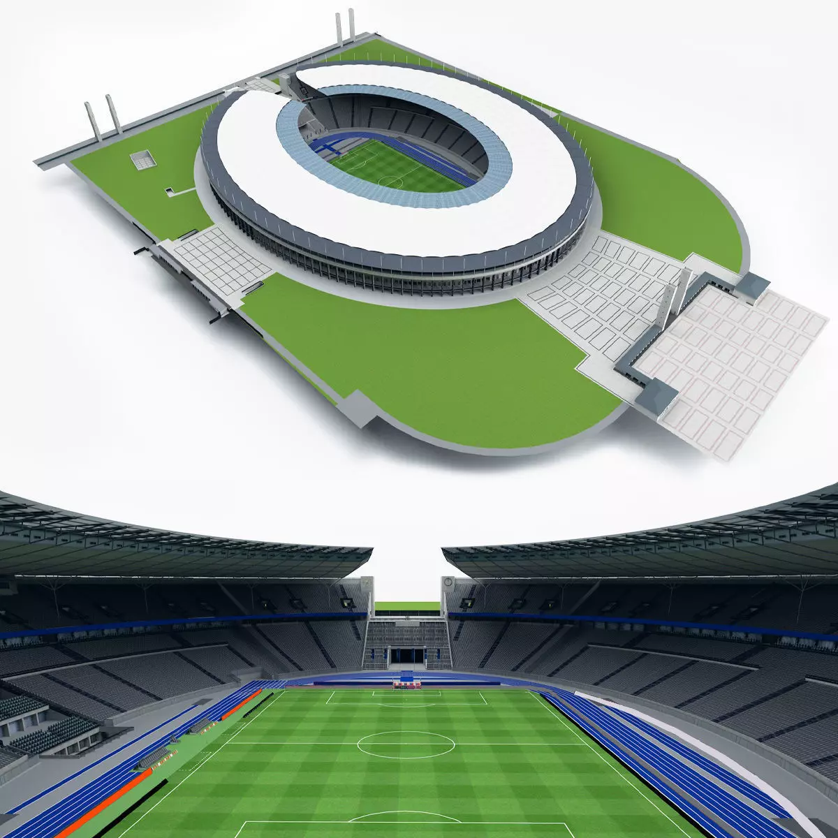 Berliner Olympiastadion -- highly detailed 3D model_0