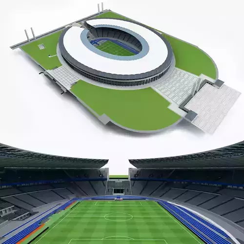 Berliner Olympiastadion -- highly detailed 3D model