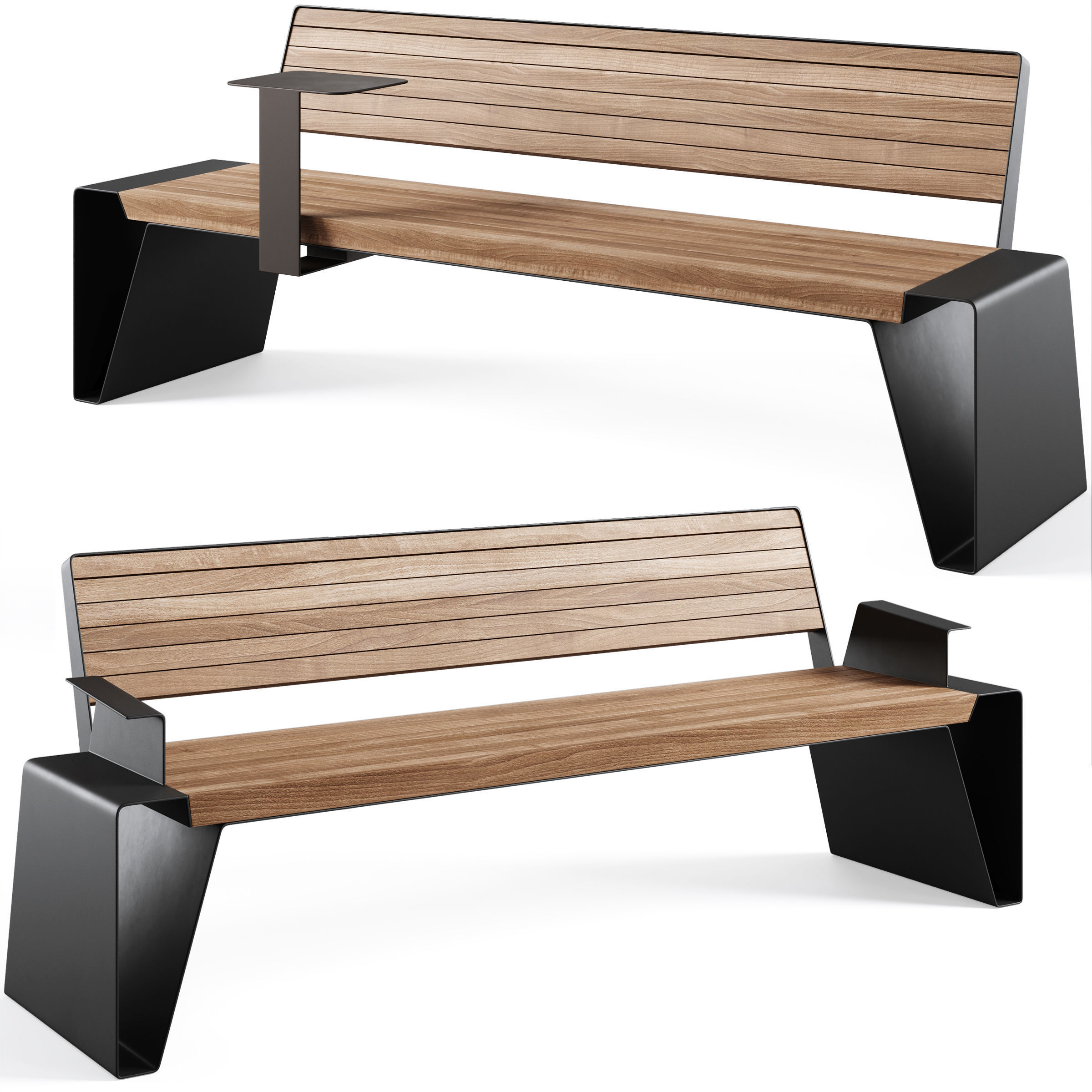 Park Benches Radium by mmcite 3D model_2