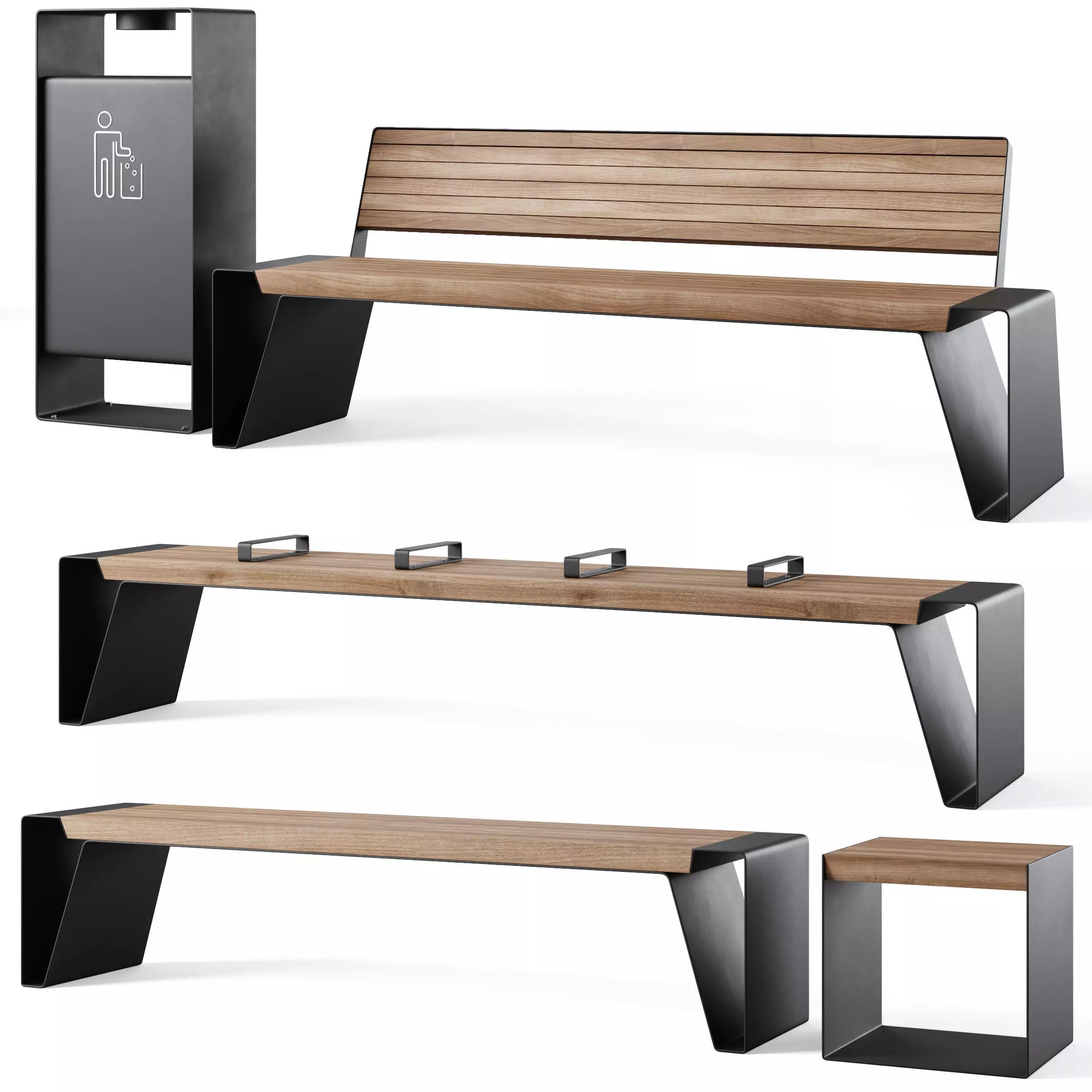 Park Benches Radium by mmcite 3D model_0